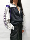 Track Jacket KAPPA Negro, Blanco y Morado / Talla M