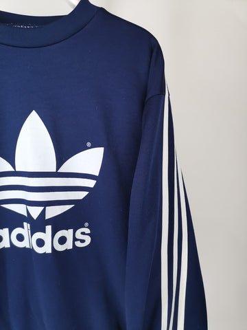 Sudadera Vintage ADIDAS Azul Marino Talla L BIBA Vintage