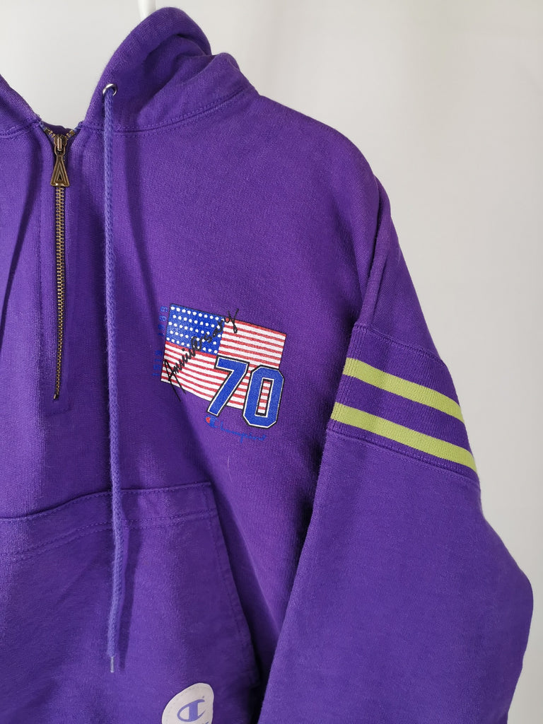 Sudadera champion morada new arrivals