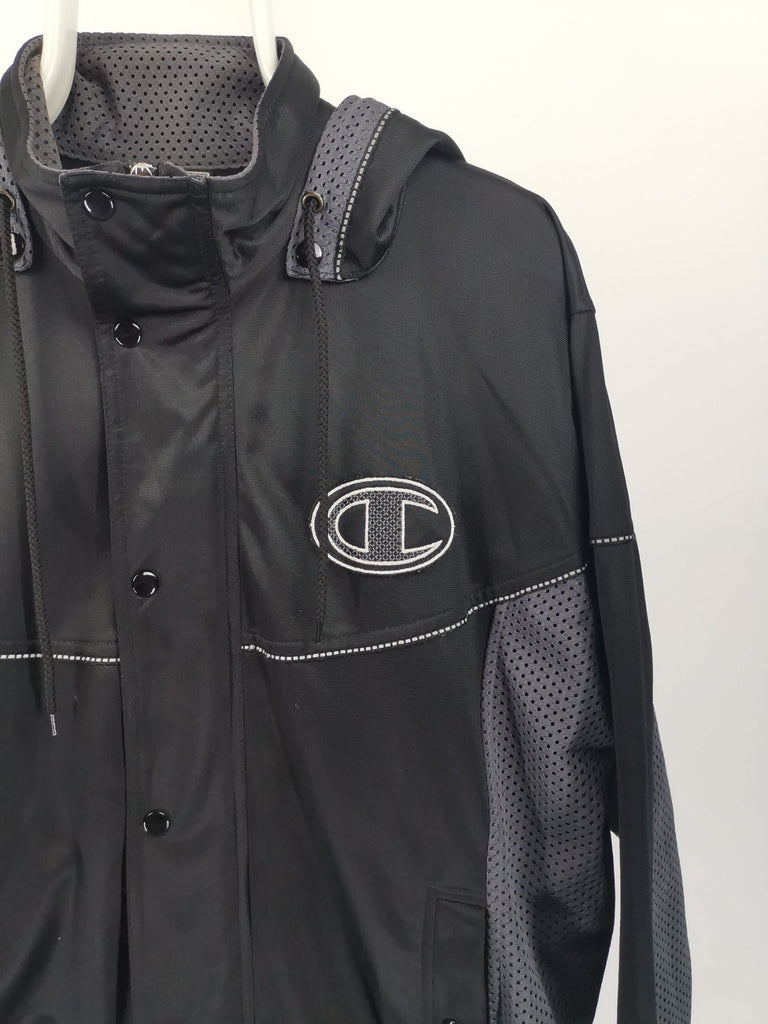 Champion big hot sale logo track jacket